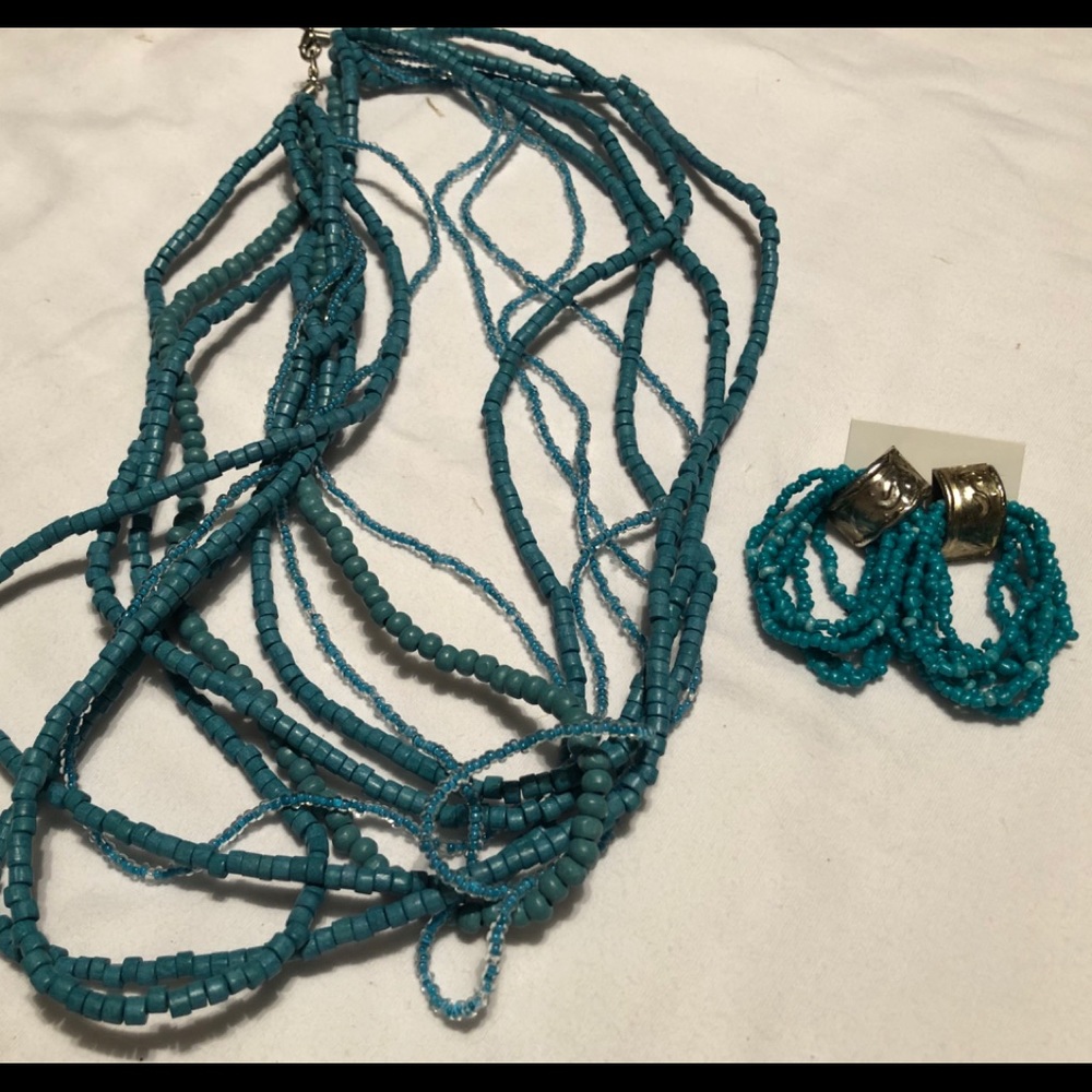 Necklace and earrings plus a bracelet